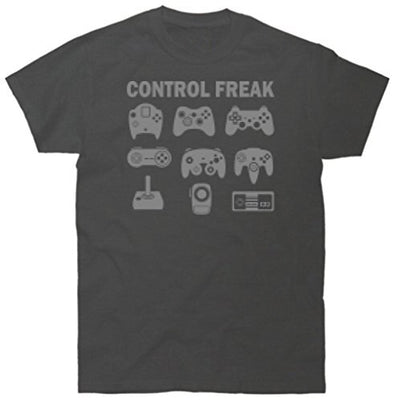 Casual Top Tee Male Short Sleeve Pattern T Shirt Retro Control Freak 8 Bit Gamer T-Shirt O-Neck Hipster