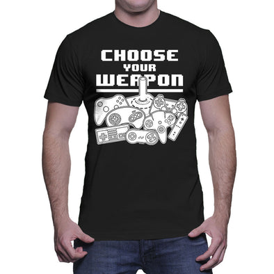 Choose Your Weapon - Gamer Games Retro Classic Console T-Shirt Cool Casual Sleeves Cotton T Shirt Fashion Classic Top Tee