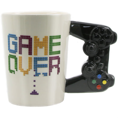 1Piece Game Over Ceramic Mug Gaming Style Retro Gamepad Controller Coffee Milk Juice Mug Office Tea Cup Gamer Birthdat Gift