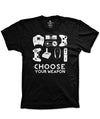 Retro Shirts Premium Crew Neck Short Sleeve Choose Your Weapon Gamer  Mens Tee Shirts