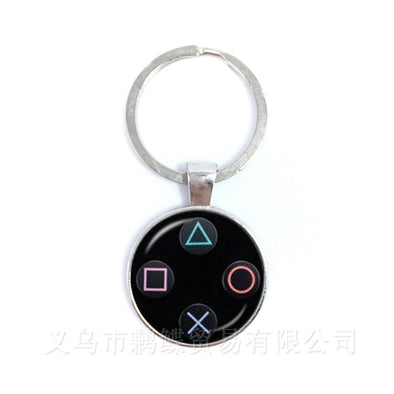 Vintage Video Game Controller Keychains Cool Men Gaming Gamer Jewelry Gift Retro Controller Gamepad Key Picture Keyring