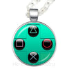 Vintage Video Game Controller Necklace Cool Men Gaming Gamer Jewelry Gift Retro Controller Gamepad Key Picture Sweater chain Gif