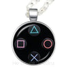 Vintage Video Game Controller Necklace Cool Men Gaming Gamer Jewelry Gift Retro Controller Gamepad Key Picture Sweater chain Gif