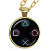 Vintage Video Game Controller Necklace Cool Men Gaming Gamer Jewelry Gift Retro Controller Gamepad Key Picture Sweater chain Gif