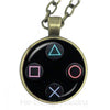 Vintage Video Game Controller Necklace Cool Men Gaming Gamer Jewelry Gift Retro Controller Gamepad Key Picture Sweater chain Gif