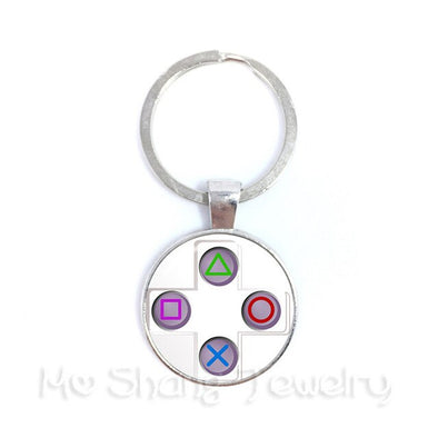 Vintage Video Game Controller Keychains Cool Men Gaming Gamer Jewelry Gift Retro Controller Gamepad Key Picture Keyring