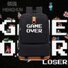 high capacity game backpack GAME OVER Bags cool retro gamer gift fc concept backpacks gift for boyfriends nb204