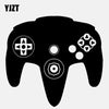 YJZT 14.7CM*13.6CM Personality Retro Controller Gamer Vinyl Black /Silver Car Sticker C22-0366