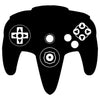 YJZT 14.7CM*13.6CM Personality Retro Controller Gamer Vinyl Black /Silver Car Sticker C22-0366