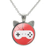 TAFREE Vintage Video Game Controller Cat Ear Shape Necklace Cool Men Gaming Gamer Retro Controller Gamepad Jewelry Gift H677