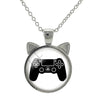 TAFREE Vintage Video Game Controller Cat Ear Shape Necklace Cool Men Gaming Gamer Retro Controller Gamepad Jewelry Gift H677